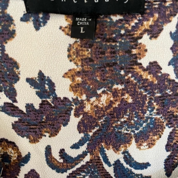 Sanctuary Long Sleeve Hidden Button Closure Blouse Size Large Office Career - Picture 2 of 9